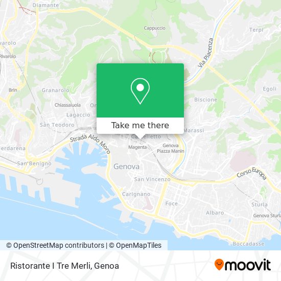 Ristorante I Tre Merli map