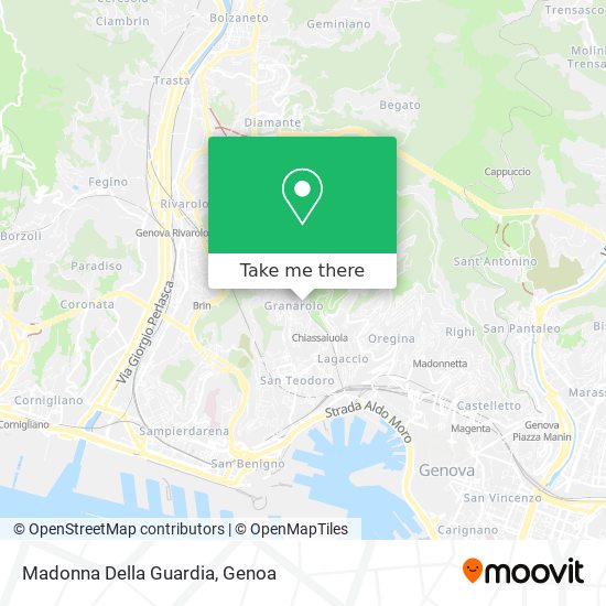 Madonna Della Guardia map