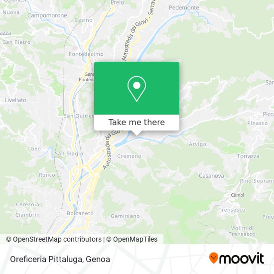 Oreficeria Pittaluga map