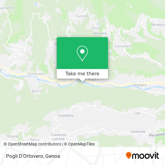 Pogli D'Ortovero map