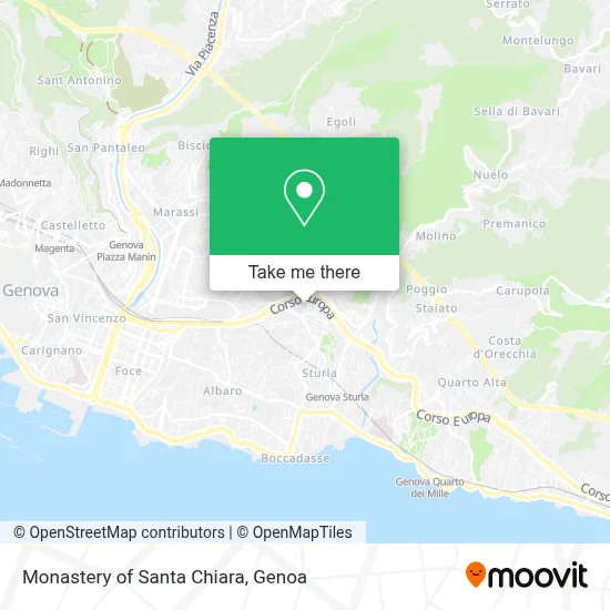 Monastery of Santa Chiara map