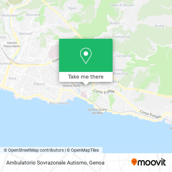 Ambulatorio Sovrazonale Autismo map