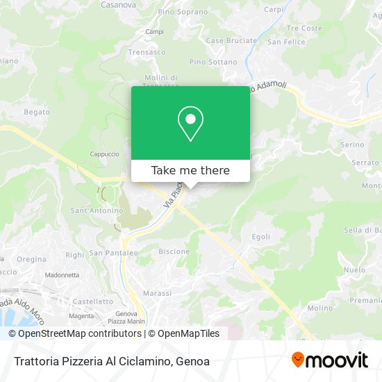 Trattoria Pizzeria Al Ciclamino map