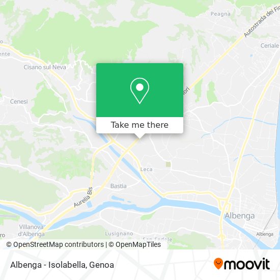Albenga - Isolabella map