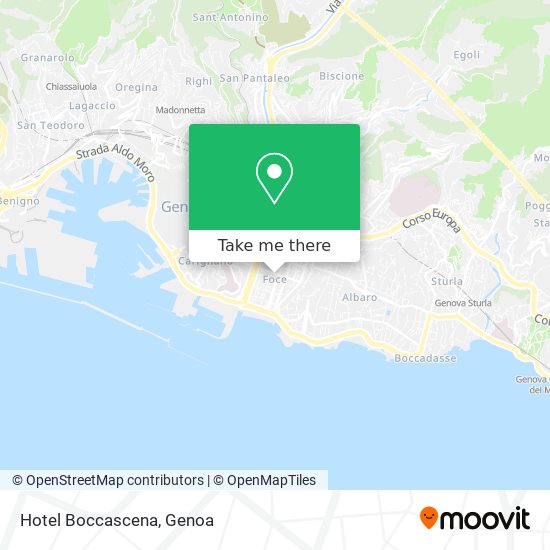 Hotel Boccascena map