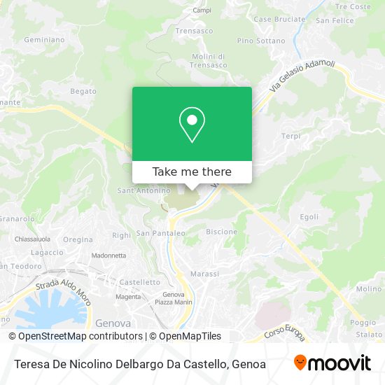 Teresa De Nicolino Delbargo Da Castello map