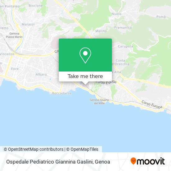 Ospedale Pediatrico Giannina Gaslini map