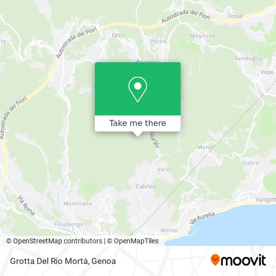 Grotta Del Rio Mortà map