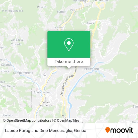 Lapide Partigiano Dino Mencaraglia map