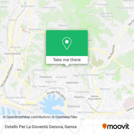 Ostello Per La Gioventù Genova map