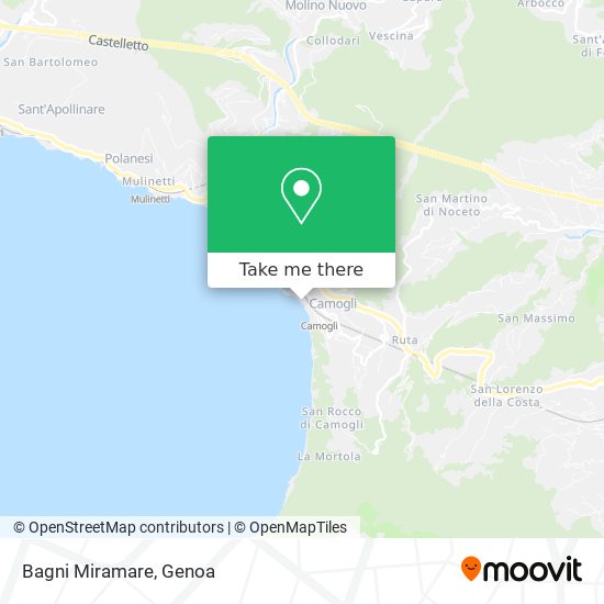 Bagni Miramare map