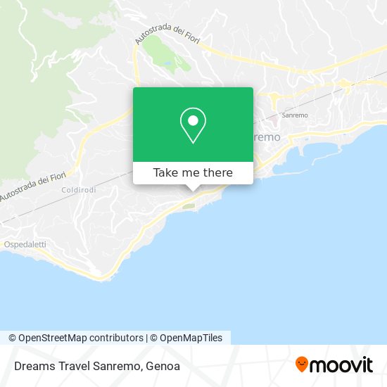 Dreams Travel Sanremo map