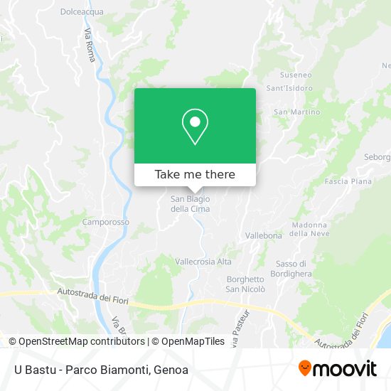 U Bastu - Parco Biamonti map
