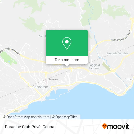 Paradise Club Privè map