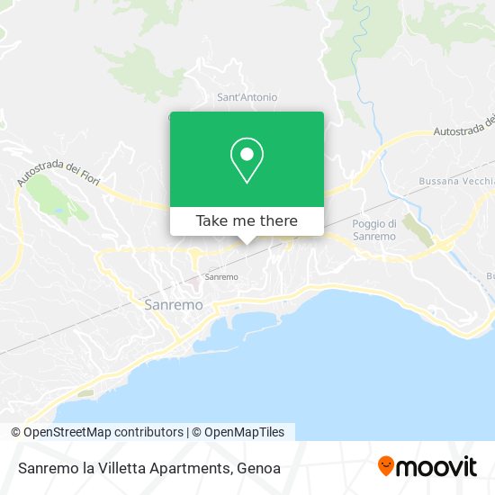 Sanremo la Villetta Apartments map