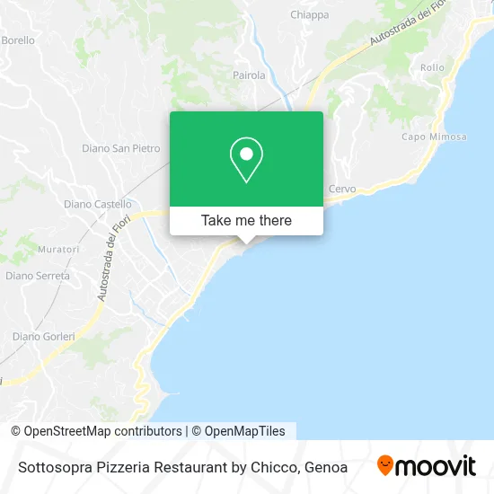 Sottosopra Pizzeria Restaurant by Chicco map