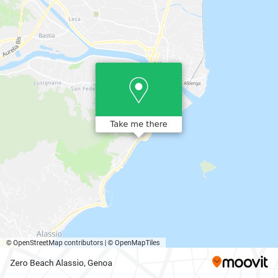Zero Beach Alassio map