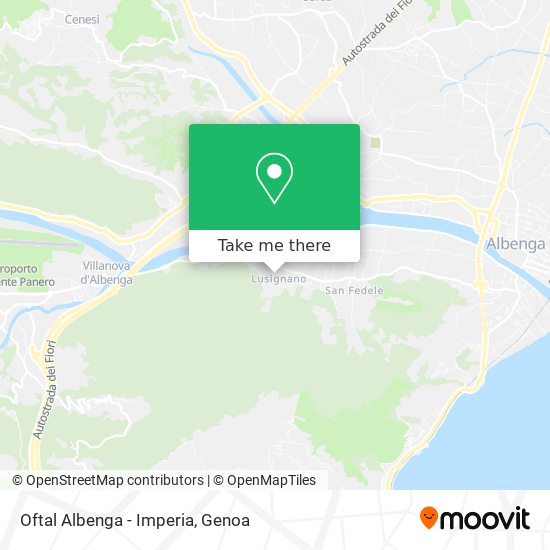 Oftal Albenga - Imperia map