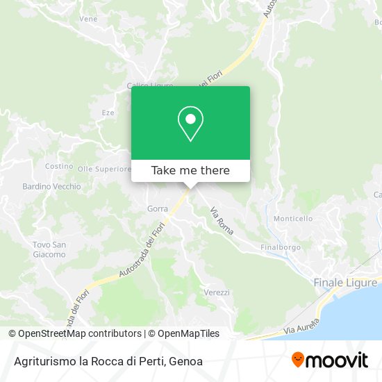 Agriturismo la Rocca di Perti map