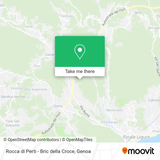 Rocca di Perti - Bric della Croce map