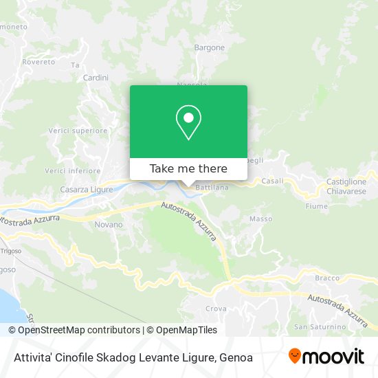 Attivita' Cinofile Skadog Levante Ligure map