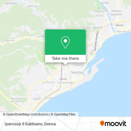 Ipercoop il Gabbiano map