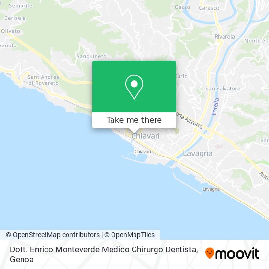 Dott. Enrico Monteverde Medico Chirurgo Dentista map