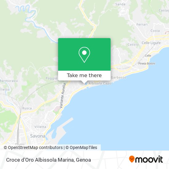 Croce d'Oro Albissola Marina map