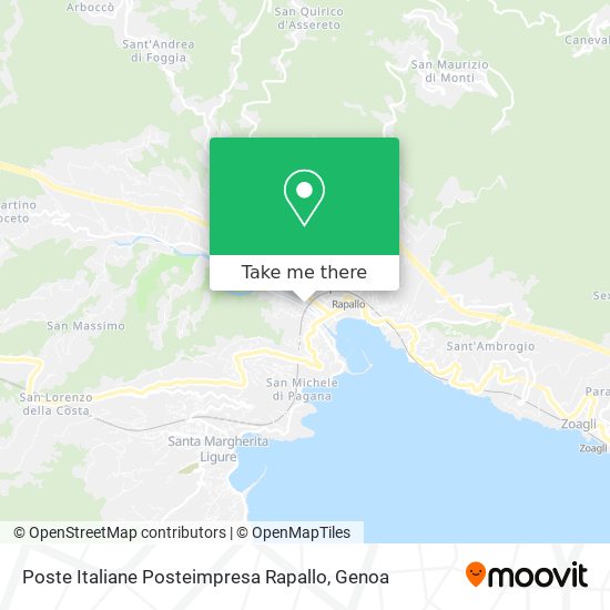 Poste Italiane Posteimpresa Rapallo map