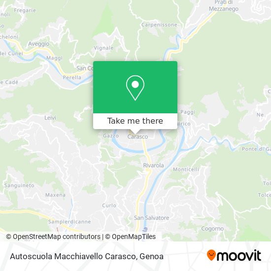 Autoscuola Macchiavello Carasco map