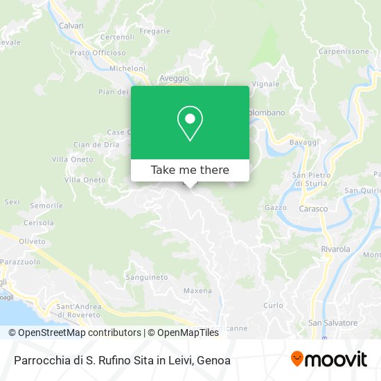 Parrocchia di S. Rufino Sita in Leivi map