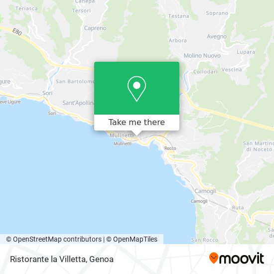 Ristorante la Villetta map