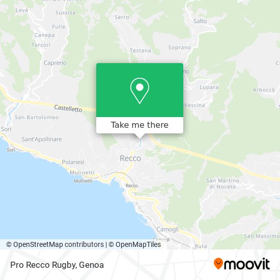 Pro Recco Rugby map