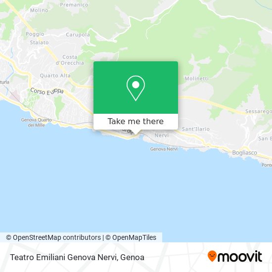 Teatro Emiliani Genova Nervi map
