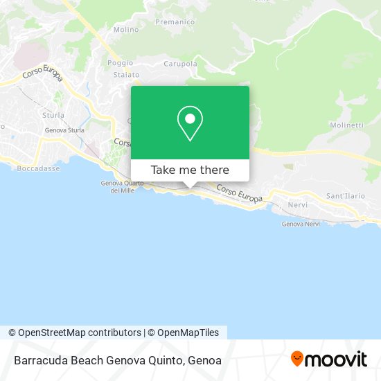 Barracuda Beach Genova Quinto map