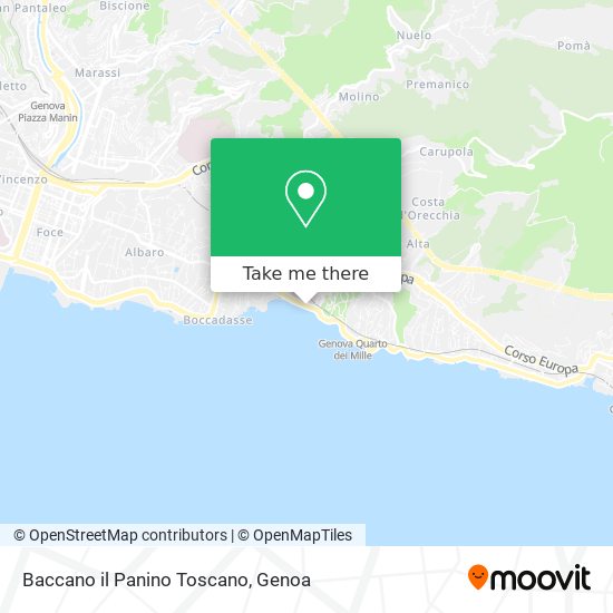 Baccano il Panino Toscano map