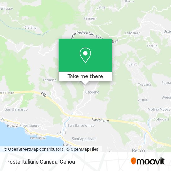 Poste Italiane Canepa map
