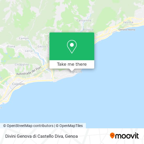 Divini Genova di Castello Diva map