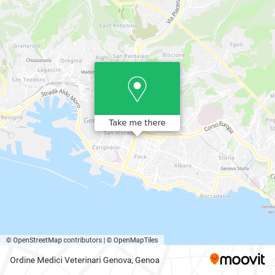 Ordine Medici Veterinari Genova map