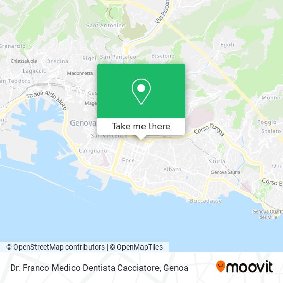 Dr. Franco Medico Dentista Cacciatore map