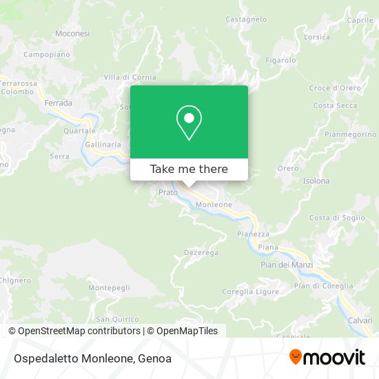 Ospedaletto Monleone map