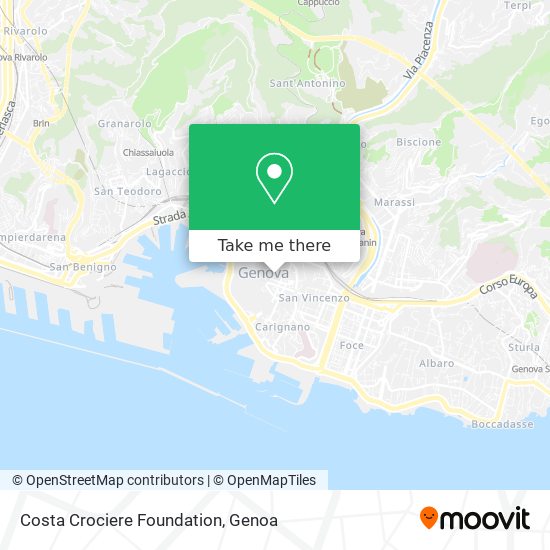 Costa Crociere Foundation map