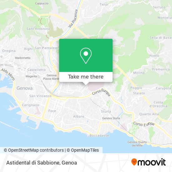 Astidental di Sabbione map