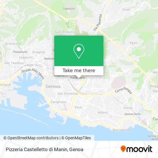 Pizzeria Castelletto di Manin map