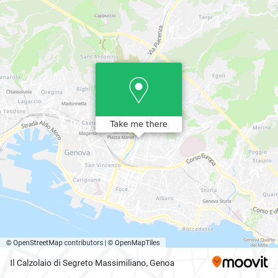 Il Calzolaio di Segreto Massimiliano map