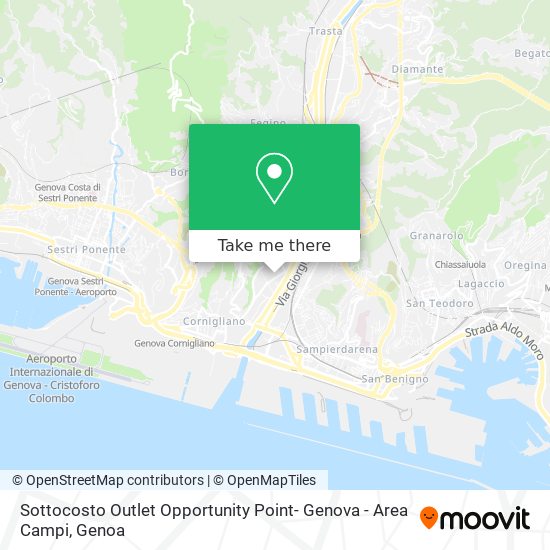 Sottocosto Outlet Opportunity Point- Genova - Area Campi map