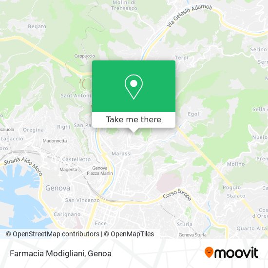 Farmacia Modigliani map