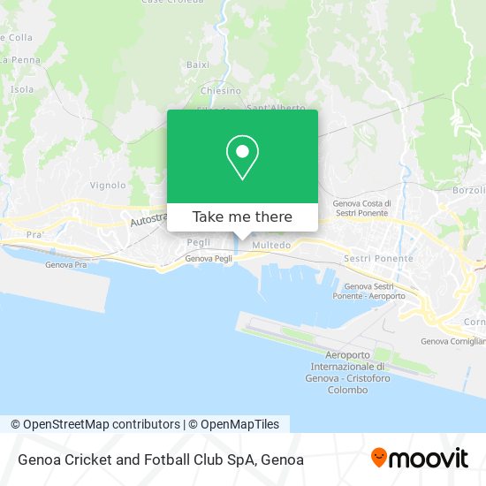 Genoa Cricket and Fotball Club SpA map