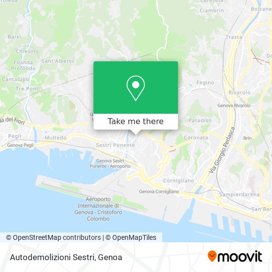 Autodemolizioni Sestri map