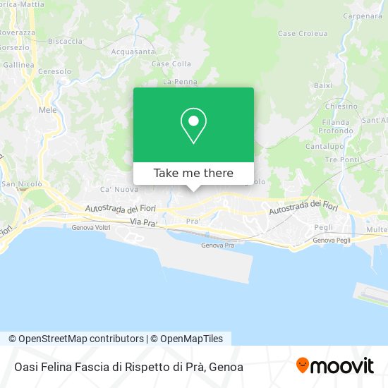 Oasi Felina Fascia di Rispetto di Prà map
